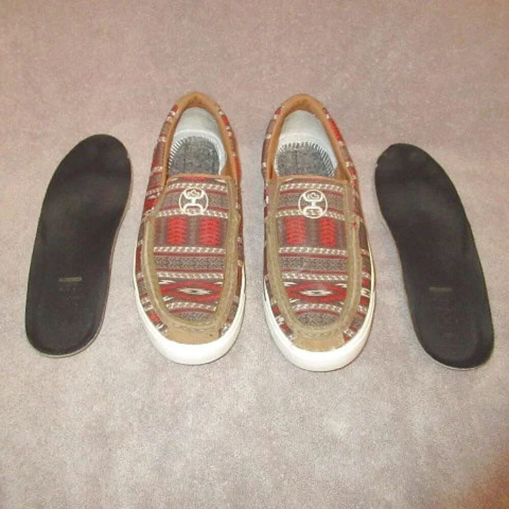 Twisted X Hooey Mens Slip On Loafer Size 10 Aztec Nomad Bomber Comfort Shoe EUC